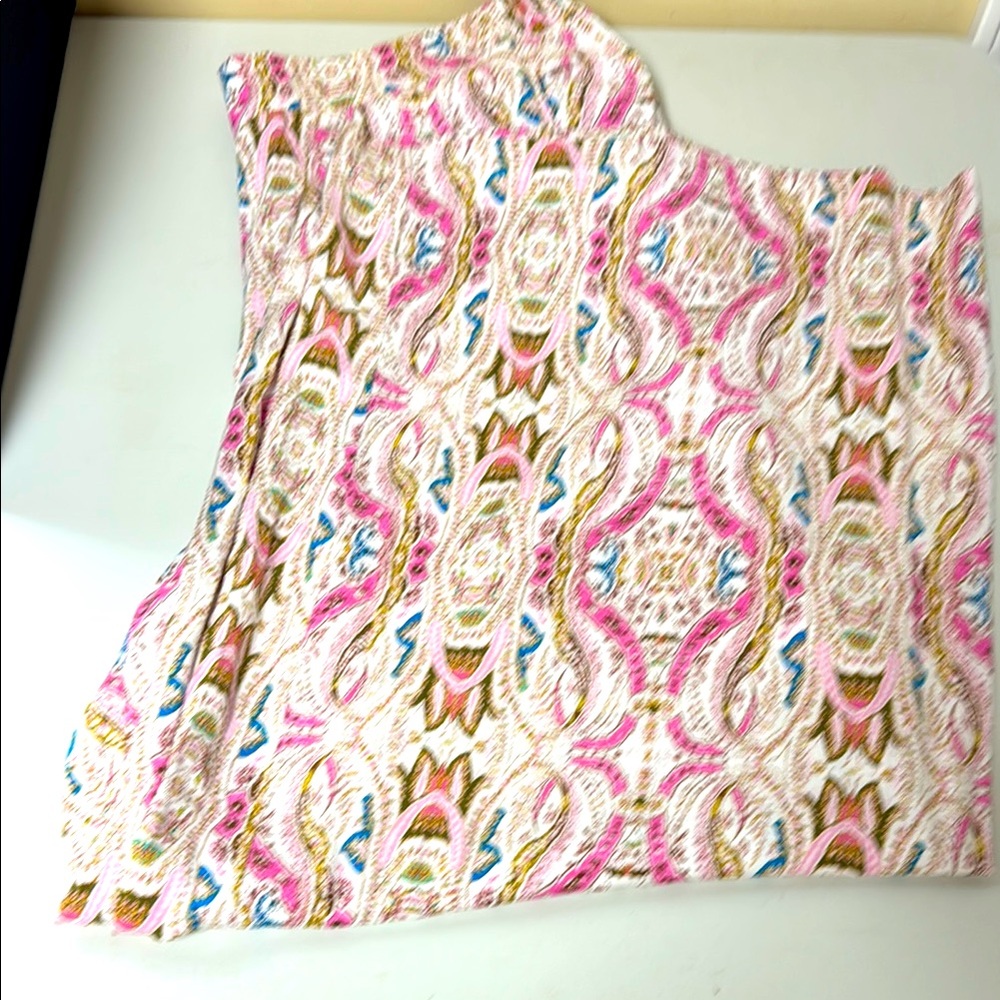 Lane Bryant Pink and Brown Patterned Palazzo Pants. Size 16 w. New without tags